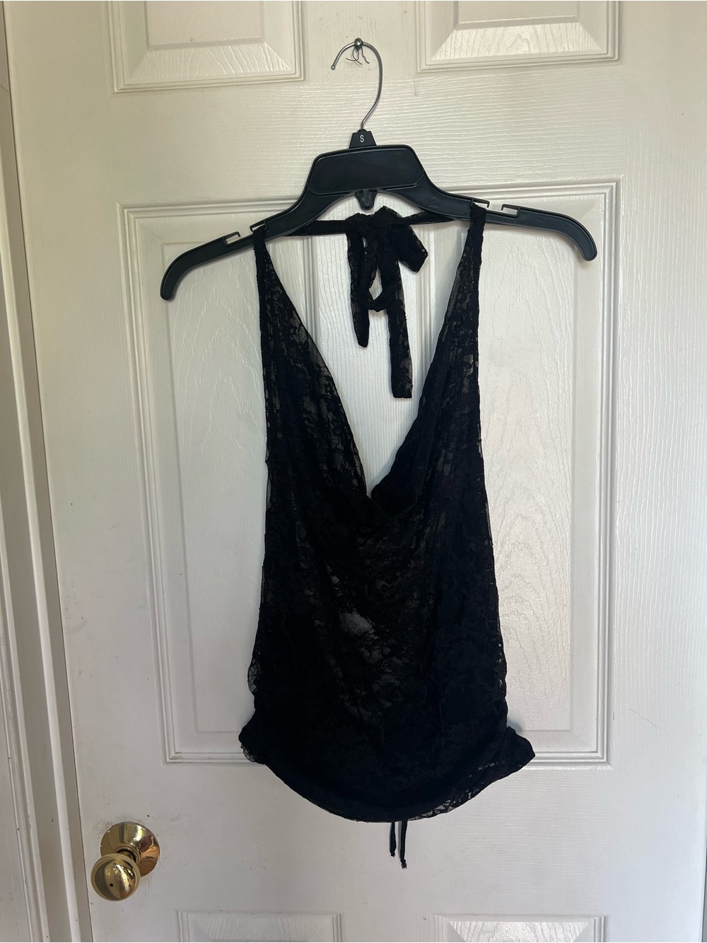 Black Lace Halter Top & Capri Set